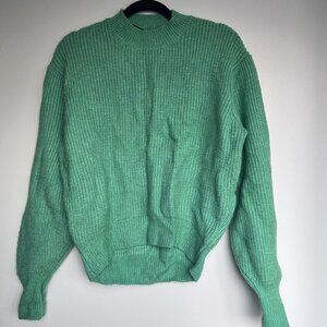 H&M knit sweater in a bright mint green color